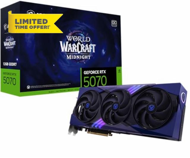 msi Gaming RTX 5070 12G World of Warcraft Midnight Void Edition OC Graphics Card (12GB GDDR7
