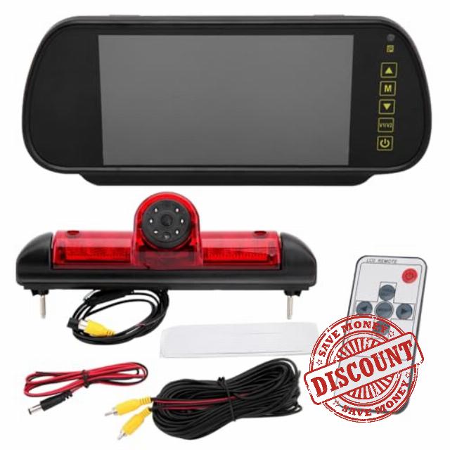 Rear Brake Light Lamp Reversing Camera For Fiat Ducato Mk3 X290 Peugeot Boxer Relay (With 7" Dash Monitor)