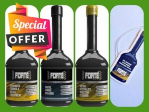 FORTE DIESEL TREATMENT+ SPECIALIST INJECTOR CLEANER + TURBO CLEANER & EGR VALVE TREATMENT 3 PACK + Free Car Airfreshner - REDUCES EMISSIONS - IMPROVES PERFORMANCE