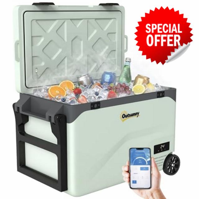 Outsunny 42.5L Compressor Car Fridge Freezer