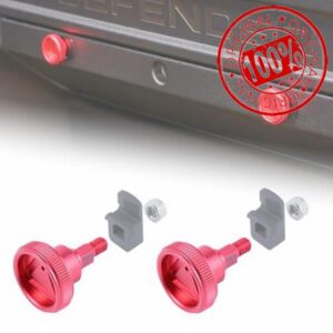 Warning Triangle Hatch Knobs for Land Rover Defender L663 - Red