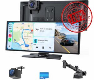 10.25" Wireless Carplay Screen with Rear AI BSD for Apple Car Play & Android Auto