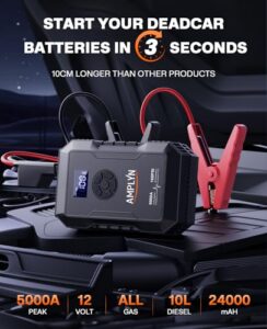12V Starter Jump Box with Jumper Cables