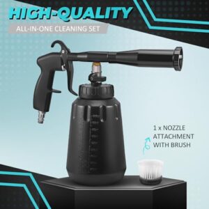 Car Interior Cleaning Set with Removable Metal Nozzle