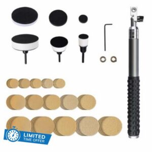Woodturning Bowl Sander Kit with Hardwood Handle and Dual Bearing Head