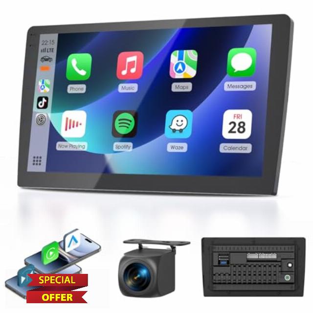 Haudio 2 Din Car Stereo with Apple Carplay and Android Auto