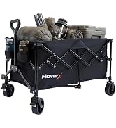 MoverX 120L Festival Trolley on Wheels, Folding Wagon, Portable Camping Cart, Collapsible Foldabl...