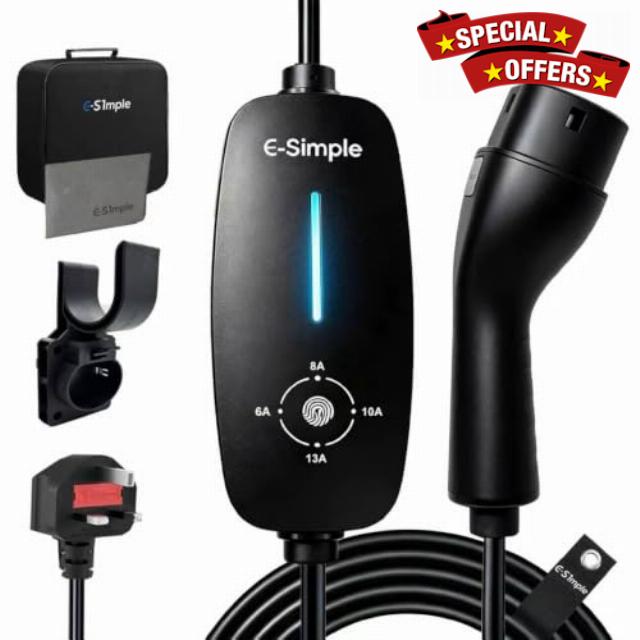 EV Charger 10M EV Charging Cable for Electric and Hybrid Vehicles | 6-13A Adjustable