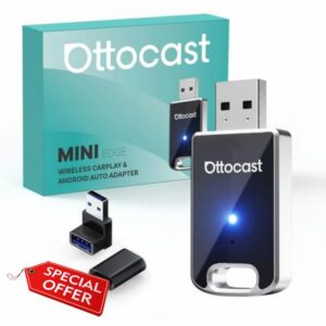 OTTOCAST Mini Wireless Carplay Adapter 2025 Upgraded
