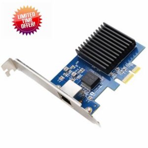 10Gb PCIe NIC Network Card Single RJ45 Port RTL8127 Chip PCI- Express X1 Vision Acquisition Card for Win11/Win 1
