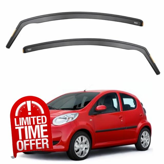ISPEED Wind Deflectors for CITROEN C1 MK1 2005-2014 5 Door Hatchback 2pc Set - Keep Your Car Ventilated In Rain - Reduce Wind Turbulence - Tinted In-Channel Type *Does Not Fit 3 Door C1*