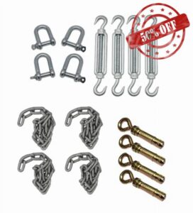Static Caravan Chain Down Kit with Ground Anchor Bolts (Mobile Home Siting Tether)