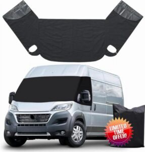 Motorhome Windscreen Cover for Fiat Ducato 2006-2024 [ X250/X290 ] | Peugeot Boxer | Citroën Relay– Heavy-Duty 600D Oxford Fabric