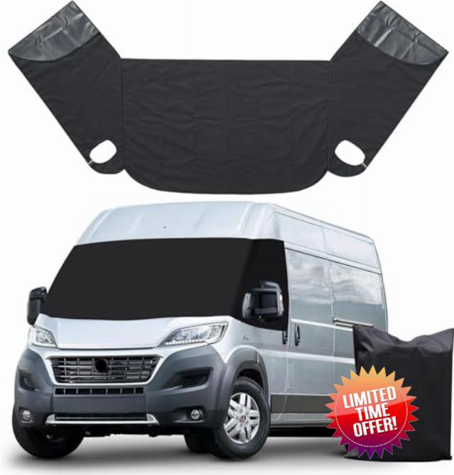 Motorhome Windscreen Cover for Fiat Ducato 2006-2024 [ X250/X290 ] | Peugeot Boxer | Citroën Relay– Heavy-Duty 600D Oxford Fabric