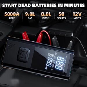 12V Starter Power Bank for All Gas/10L Diesel/Hybrid