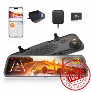 WOLFBOX G840S 12" 4K Mirror Dash Cam with 5.8GHz WiFi