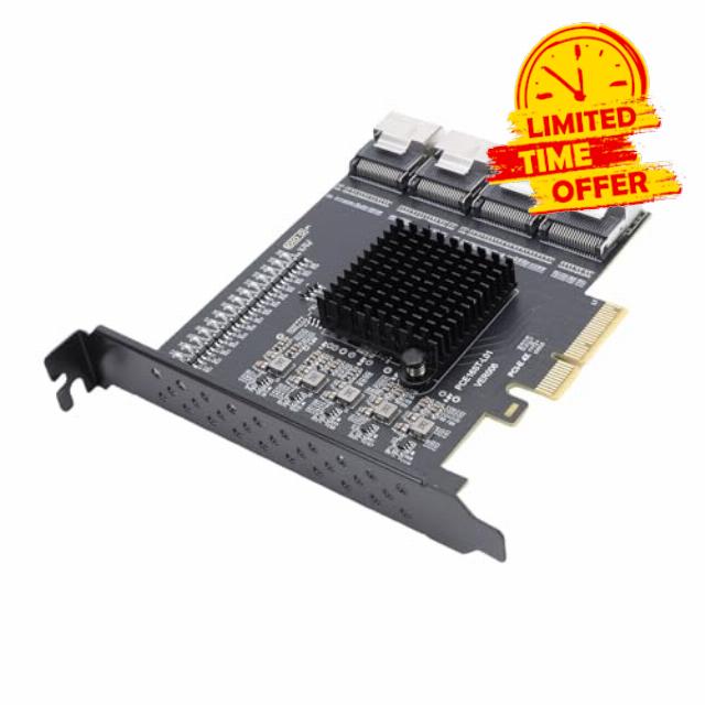 Bewinner PCIe to 4 Port SFF-8087 Mini SAS Adapter Card