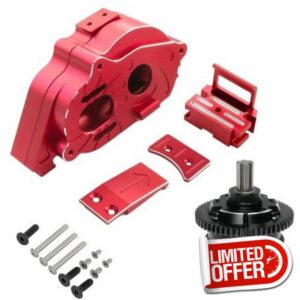 Metal Center Gearbox and Differential Set for Arr-ma 1/10 4S V2 BLX 1/8 Mojave 4S BLX Upgrade Parts Accessories(Rot)
