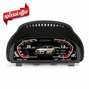 12.3 Inch LCD Display Digital Gauge Cluster for BMW 5/6/7 Series F10 F01 F06 X3 X4 X5 X6 Dashboard Player Speedometer Instrument 5 Theme Plug&Play Steering Wheel Control