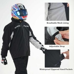 Breathable Lightweight Hooded Reflective Rain Gear