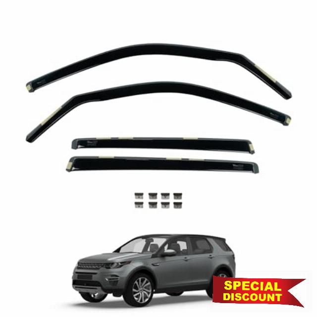 Team HEKO Wind Deflectors for Land Rover Discovery Sport 2014- Front & Rear Set Window Deflectors Accessories UV Scratch Resistant Acrylic In-Channel Fitting ISO Certified Ventilation Rain Protectio