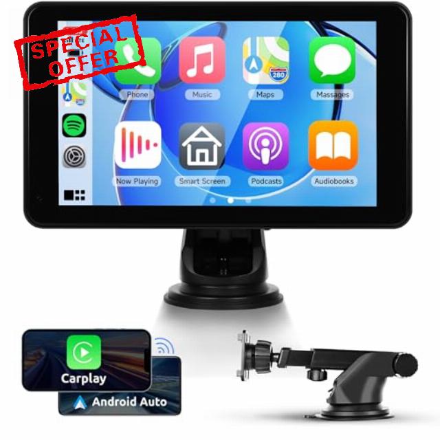Portable Wireless Carplay Screen Android Auto Portable Car Radio Car play