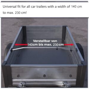2 Extendable Aluminium Bars for Various Car Trailers