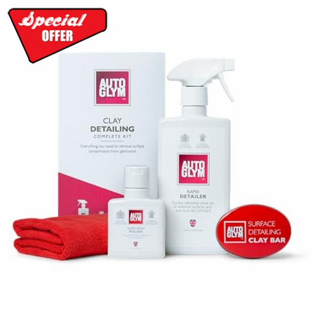 Autoglym Clay Detailing Complete Kit | Car Clay Bar Kit with Rapid Detailer