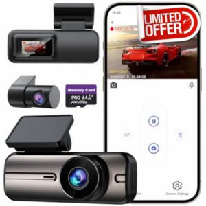Dash Cam Front and Rear 4K+1080P