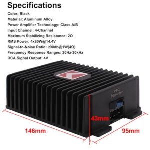 80Wx4 Power Amplifier with Pure Copper Transformer for Enhanced Audio