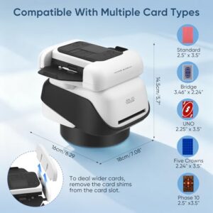 5000mAh Rechargeable Playing Cards Shuffler with 2-in-1 Shuffling & Dealing Automatic Card Shuffler for 8 Players 2-in-1 Card Shuffler & Dealer for Family Games & Poke