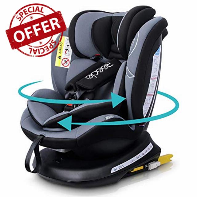 Reecle 360 Swivel Baby Car Seat with ISOFIX