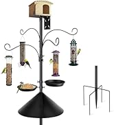 Bird Feeders Hanging Station Squirrel Proof, 233cm Bird Feeder Pole Stand, Free Standing Feeding ...