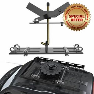 Universal Spare Tire Carrier for Roof Rack Platform and Cargo Basket