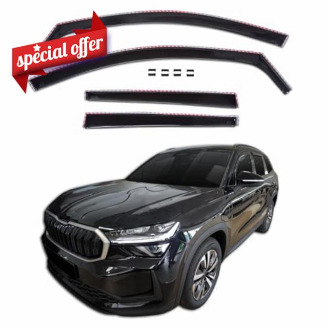 J&J AUTOMOTIVE | Wind Deflectors Compatible with Kodiaq mk2 LSE 2024-Up