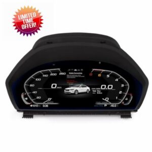 12.3 Inch HD LCD Display Dashboard Player for BMW 3 Series F30 F31 F34 4 Series F32 F33 F36 Digital Gauge Cluster Speedometer Replacement Instrument Panel 4 Core 7UI Steering Wheel Control Plug & Play