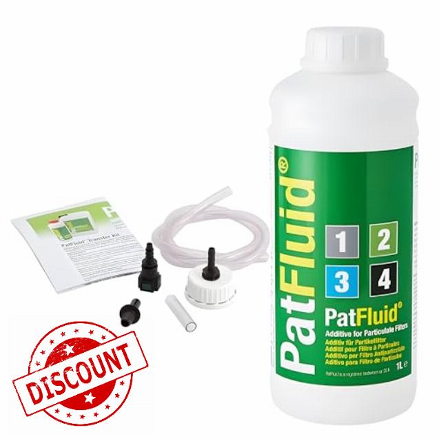 PAT Fluid Diesel DPF Additive 1 Litre + Transfer Kit for Particulate Filte