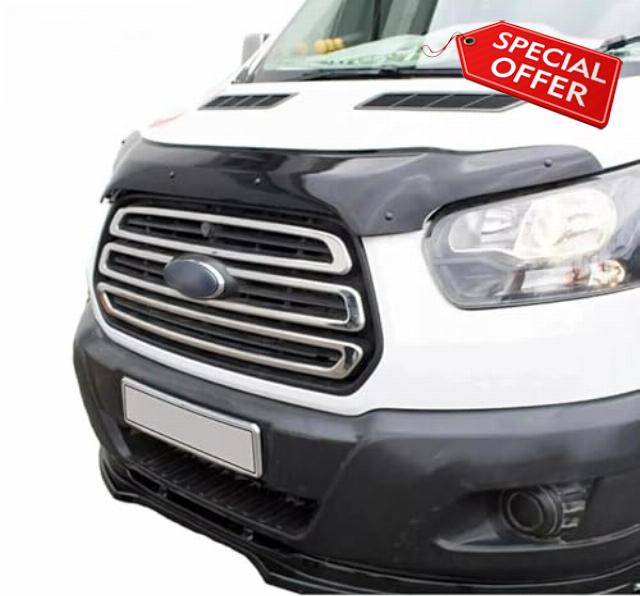 Compatible FOR FORD TRANSIT MK8 BONNET WIND STONE DEFLECTOR PROTECTOR NOT BONNET BRA 2014-2018