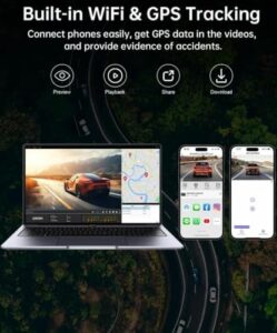 Dash Cam Front and Rear 4K+1080P