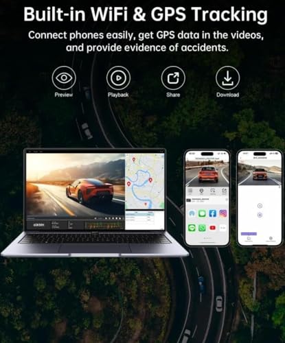 Dash Cam Front and Rear 4K+1080P