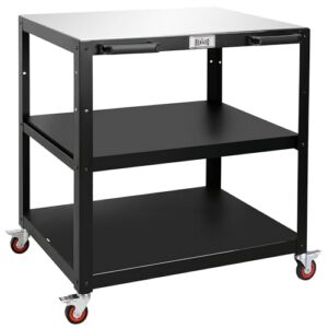 3-Tier Outdoor Kitchen Cart with Adjustable Middle Shelf