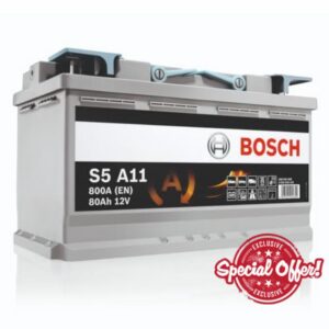 Bosch S5A11 Car Battery 80A / h-800A | for Vehicles with Start/Stop System