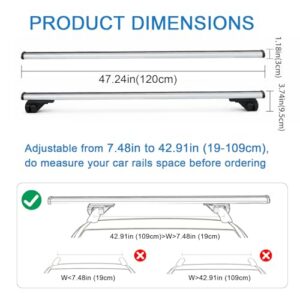 Noise Reducing Roof Rails for SUVs with Raised Side Rails