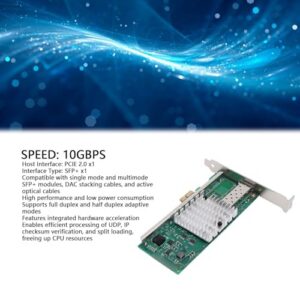 PCIE X1 10GB SFP+ Fiber Ethernet Adapter with 82599EN Chip