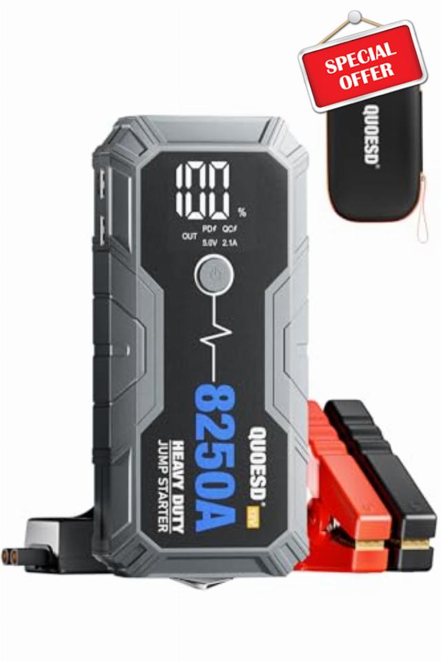8250A Jump Starter Car Battery Jump Starter Battery Pack (for All Gas or 10.0+L Diesel)