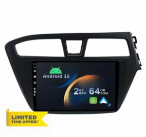 [2G+64G] Android 16 2 Din Car Stereo Fit for Hyundai I20 RHD 2014-2018-[Built-in CarPlay/Android auto/GPS]-Free Camera-9” IPS Touch Screen-SWC/Mirror Link/Bluetooth 5.