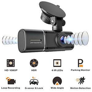 Dual Car Camera Dash Cam with Parking Monitor