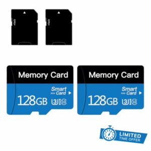 2-Pack 128GB MicroSD Memory Card Micro SD Card With Adapter Class 10