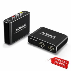 ACHAVE Video to USB Audio Video Capture & Live Streaming Device with HDMI Output - Input HDMI