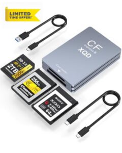 CFexpress Type B/XQD/SD Dual-Slot Memory Card Reader